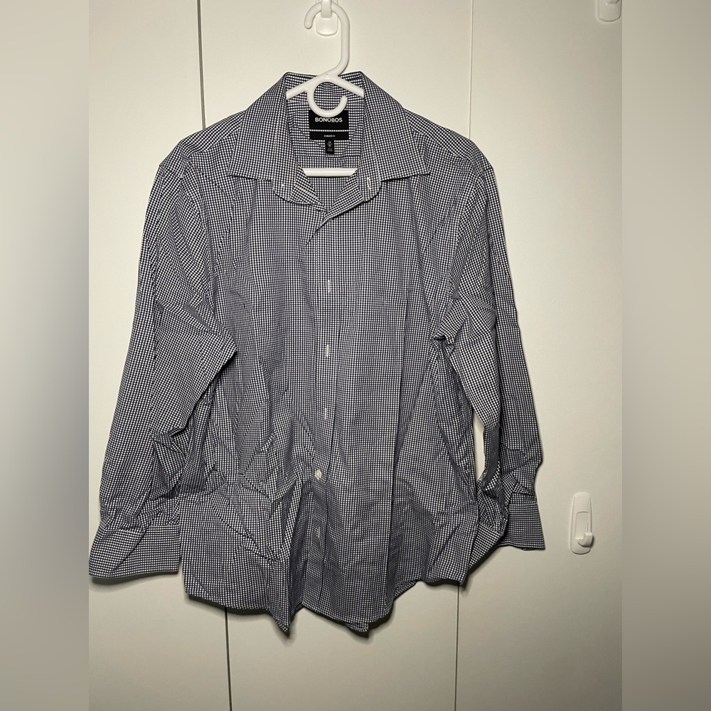 Bonobos Men's Navy Gingham Shirt